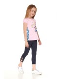 Girls\' 3/4 black leggings NDZ8429 - Online store - Boutique